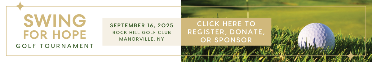 Register, Donate, or Sponsor the Swing for Hope Tournament on September 16th at Rock Hill Golf Club in Manorville NY to benefit The Spark Foundation 