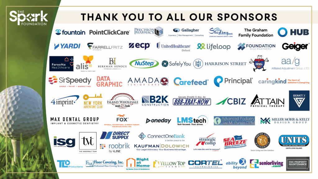 Sponsors for the 2025 Swing for Hope Golf Tournament benefiting the Spark Foundation